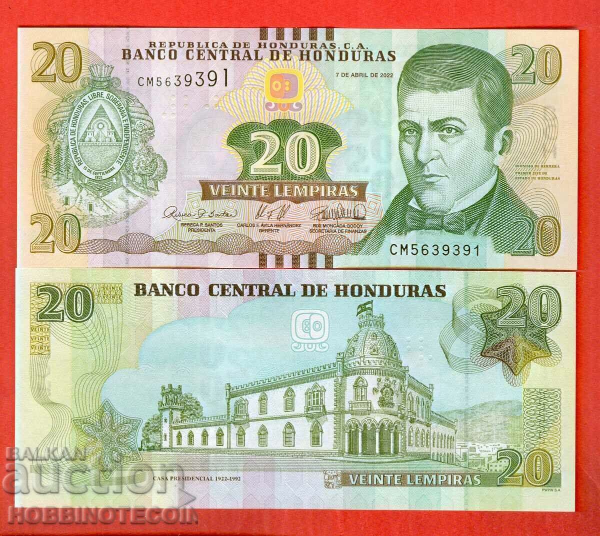 HONDURAS HONDURAS 20 Lempira τεύχος 2022 NEW UNC