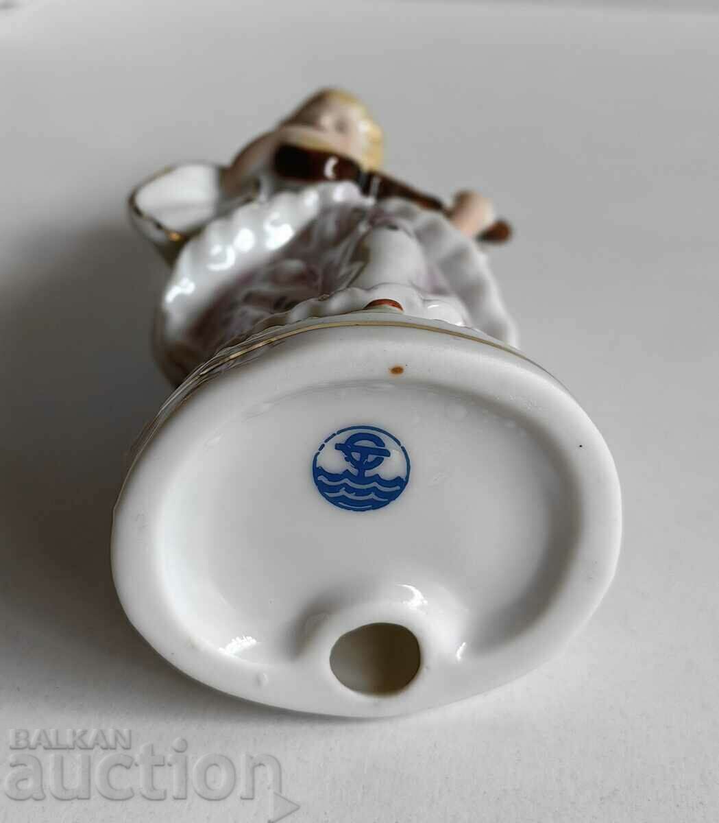 VIOLIN VIOLIN MARKED PORCELAIN FIGURE STATUETTE HEALTH - 5 VIOLIN VIOLIN MARKED PORCELAIN FIGURE STATUETTE HEALTH - 5