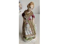 . WOMAN WITH UMBRELLA MARKED PORCELAIN FIGURE STATUETTE HEALTH