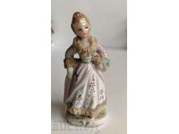 .WOMAN WITH BASKET MARKED PORCELAIN FIGURE STATUETTE HEALTH