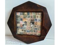 . PORTRAIT PHOTO ROYAL STAMPS SOLID WOOD FRAME