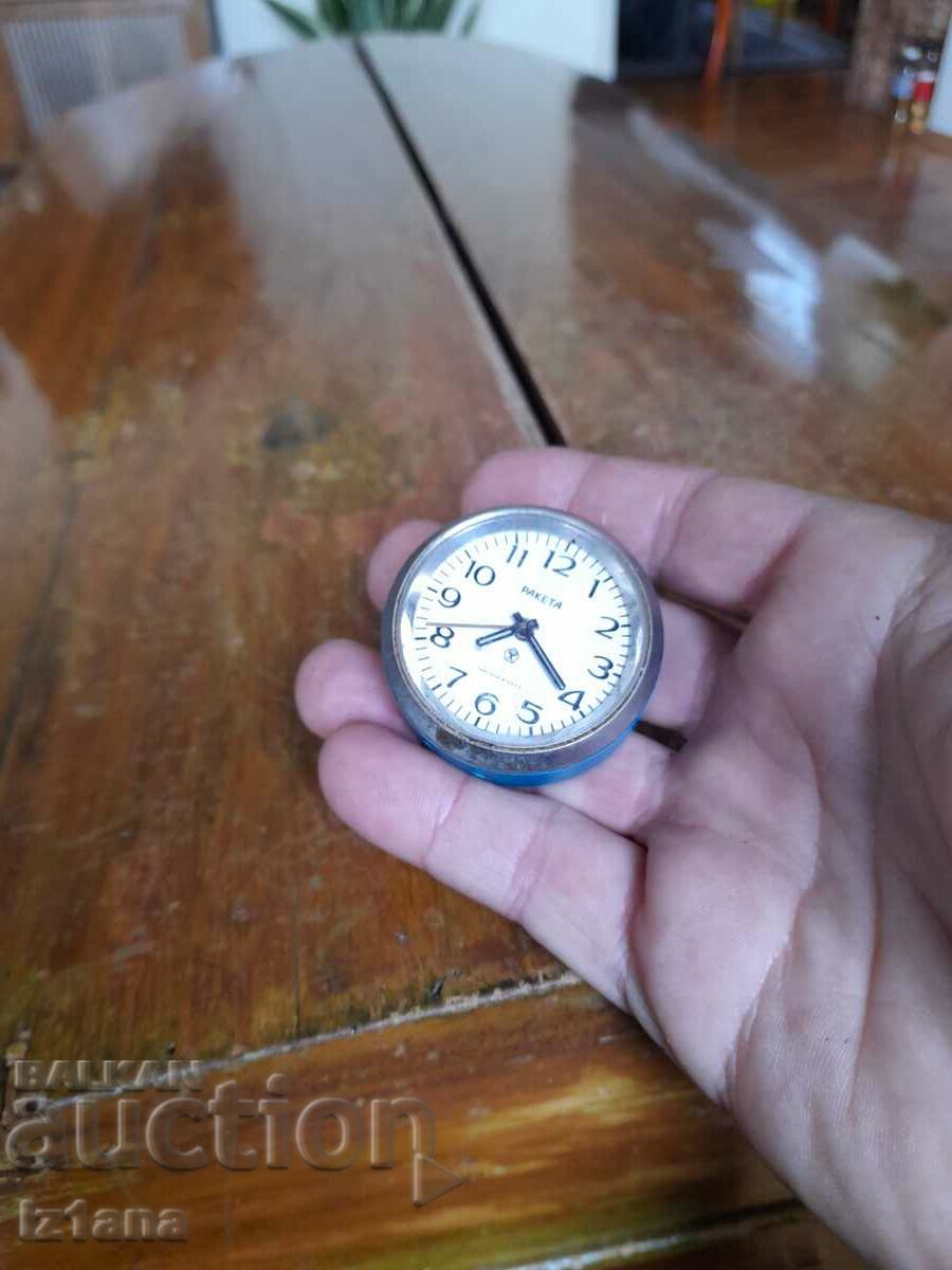 Old desk clock Rocket