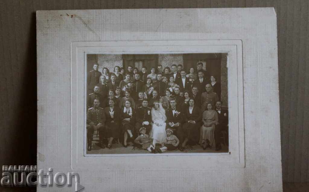 . 1932 PLEVEN OFITERI UNIFORMA OFITER ORDIN FOTO NUNTA