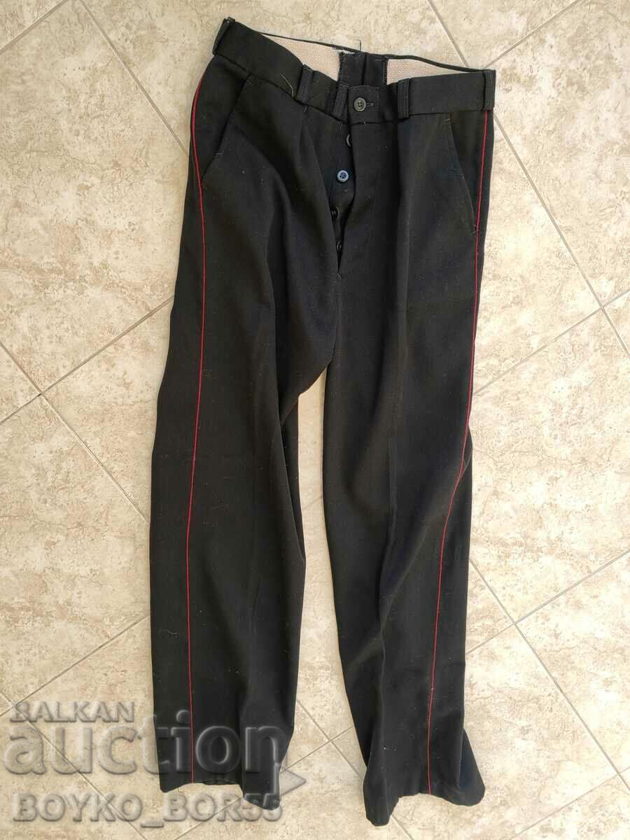 Bulgarian Military Black Pants with Red Edges