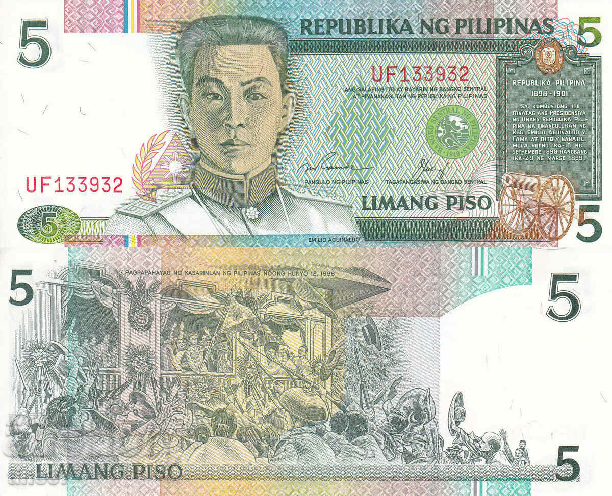 tino37- FILIPINE - 5 PESOS - 1994 - UNC