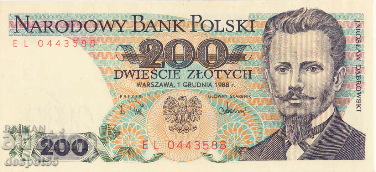 1988. Polonia. 200 PLN - UNC.