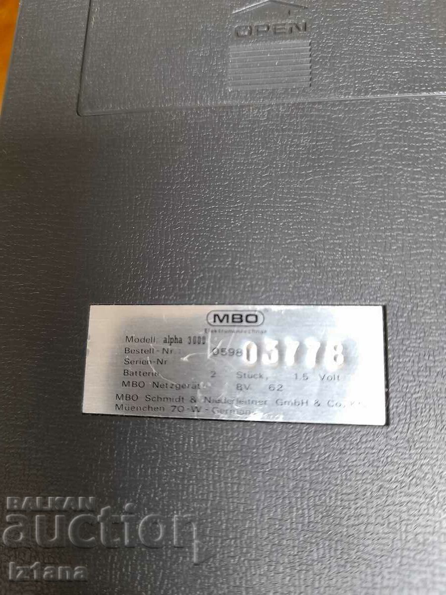Old calculator MBO alfa 3000 - 5 Old calculator MBO alfa 3000 - 5