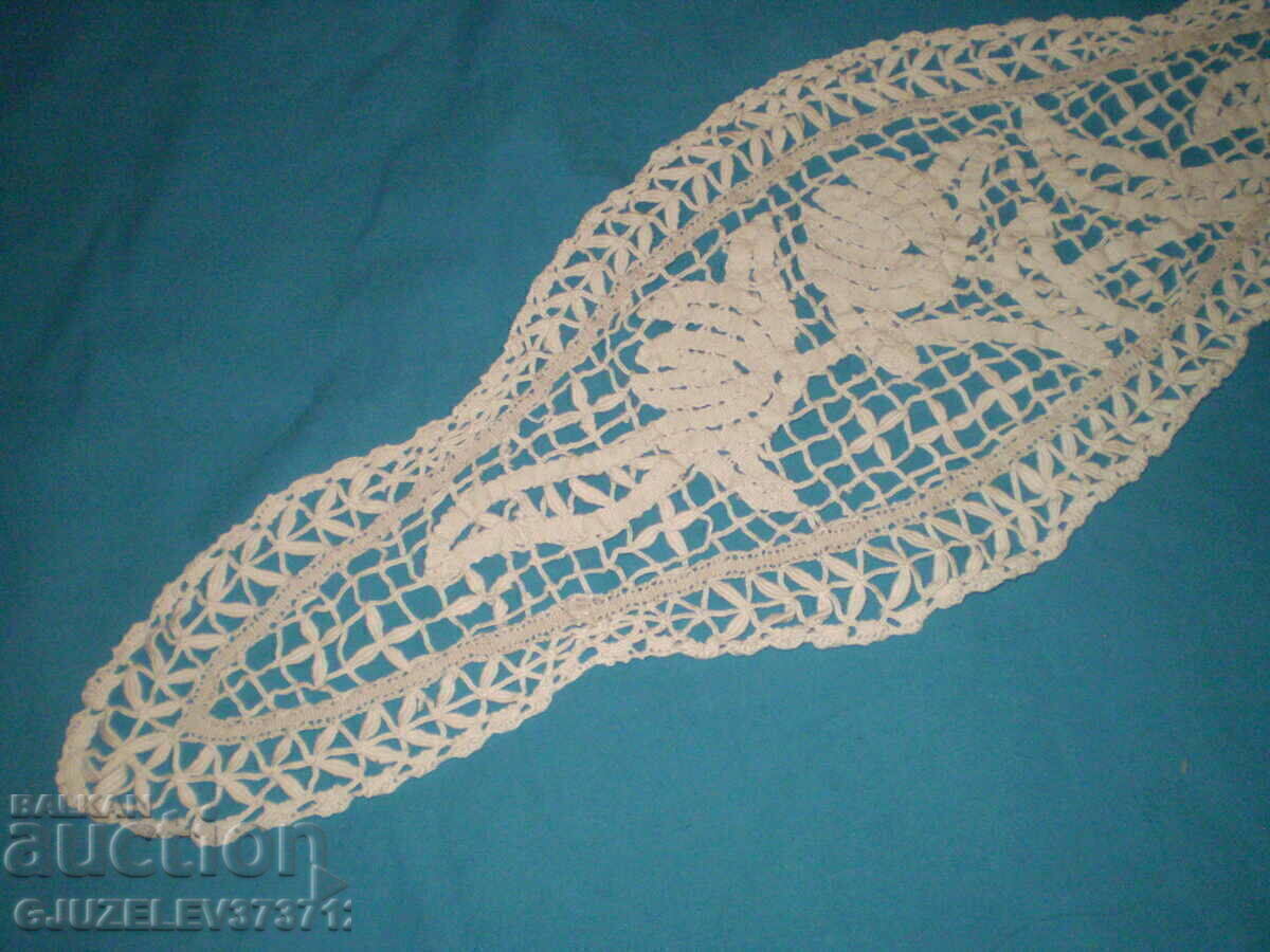 19th century crocheted tablecloth tea towel - 7 19th century crocheted tablecloth tea towel - 7