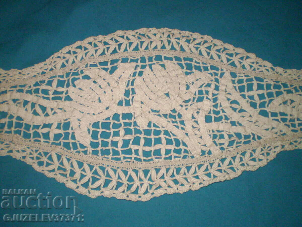 19th century crocheted tablecloth tea towel 19th century crocheted tablecloth tea towel