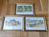 Lot of three old paintings