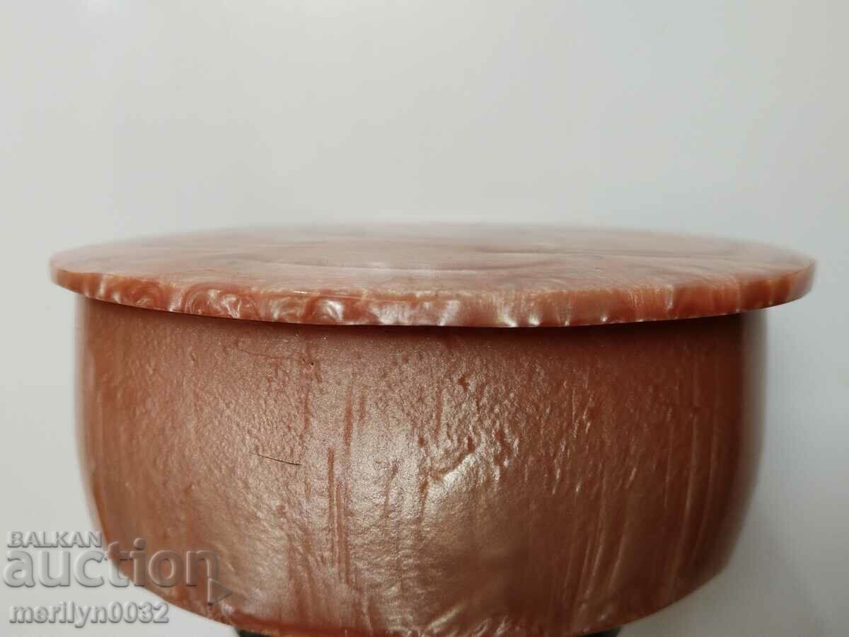 Bulgarian jewelry box artificial amber Catalin NRB with price 62.00 BGN | € 31.70 Bulgarian jewelry box artificial amber Catalin NRB with price 62.00 BGN | € 31.70