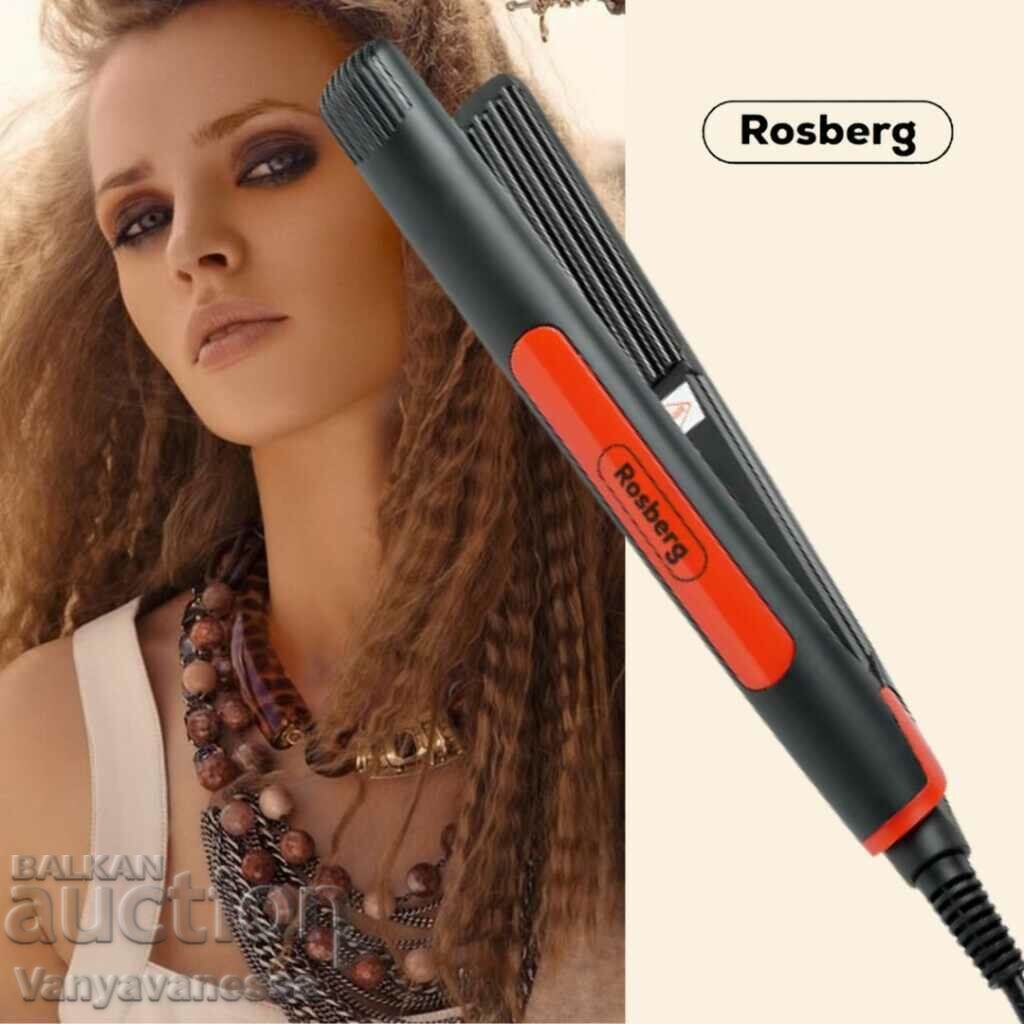 Hair straightener Rosberg R51101A, wavy plate