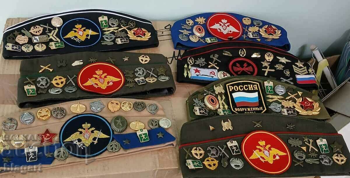 cap, pilot, USSR badges