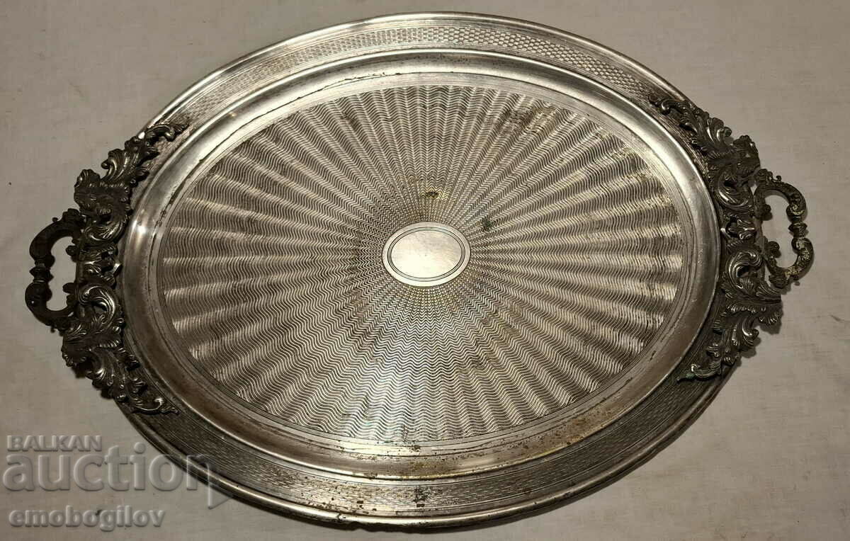 Attention!!! Huge Old TRAY - Mark - Silver