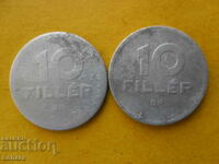 10 fillers 1951 and 1959. Hungary