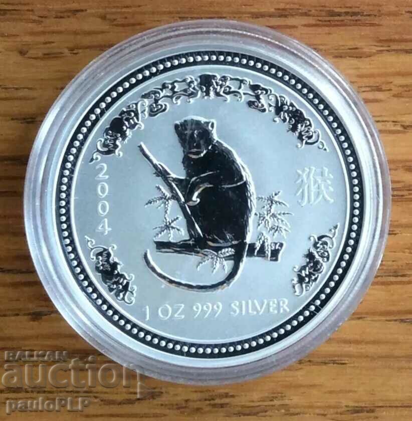 1 oz SILVER 2004 - LUNAR AUSTRALIA - SERIA 1 -UNC