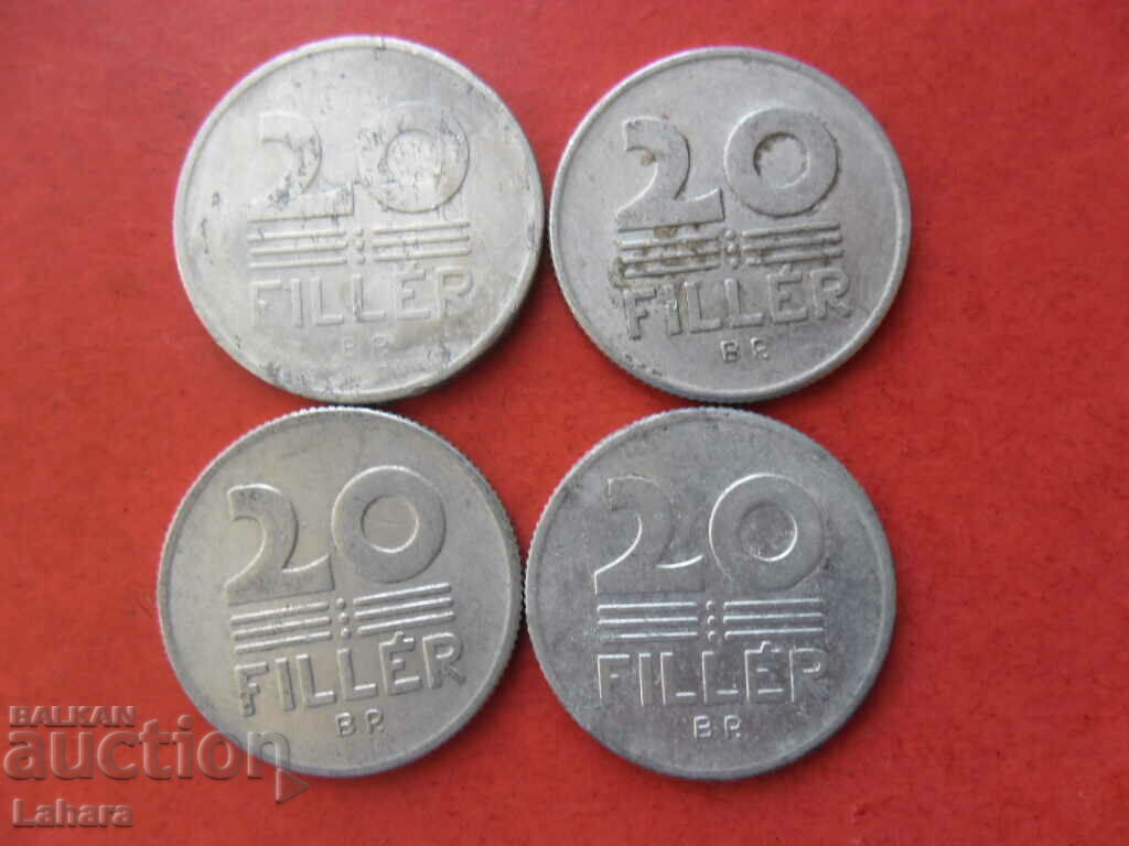 20 de umplere 1964, 1968, 1969 și 1982 Ungaria