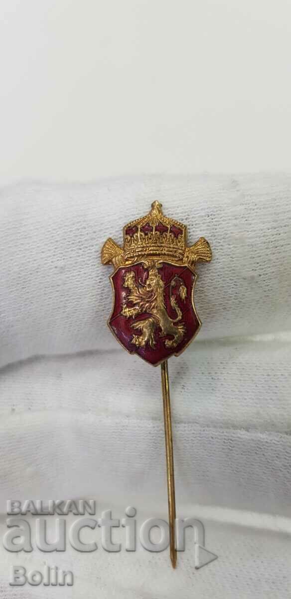 Rare royal insignia, badge coat of arms, crown, lion - Boris III