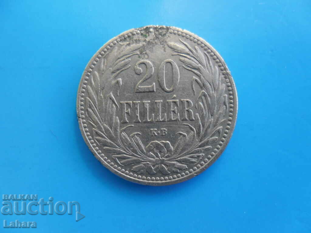 20 fillers 1908 Hungary