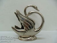 No.*7751 old metal napkin holder - swans - size 15 / 14 / 5