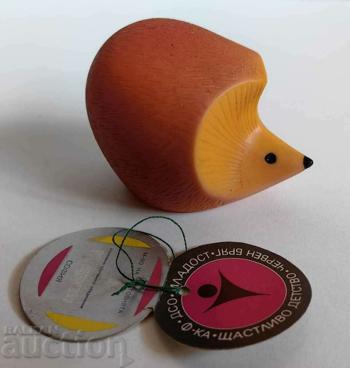 . EZHKO-BEZKO HEDGEHOG SOC UNUSED RUBBER TOY DOLL