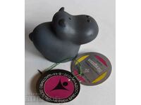 . HIPPO SOC UNUSED RUBBER TOY DOLL WITH TAG