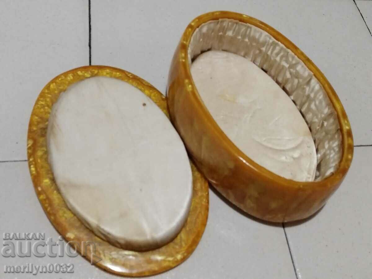 Bulgarian jewelry box artificial amber Catalin NRB - 5