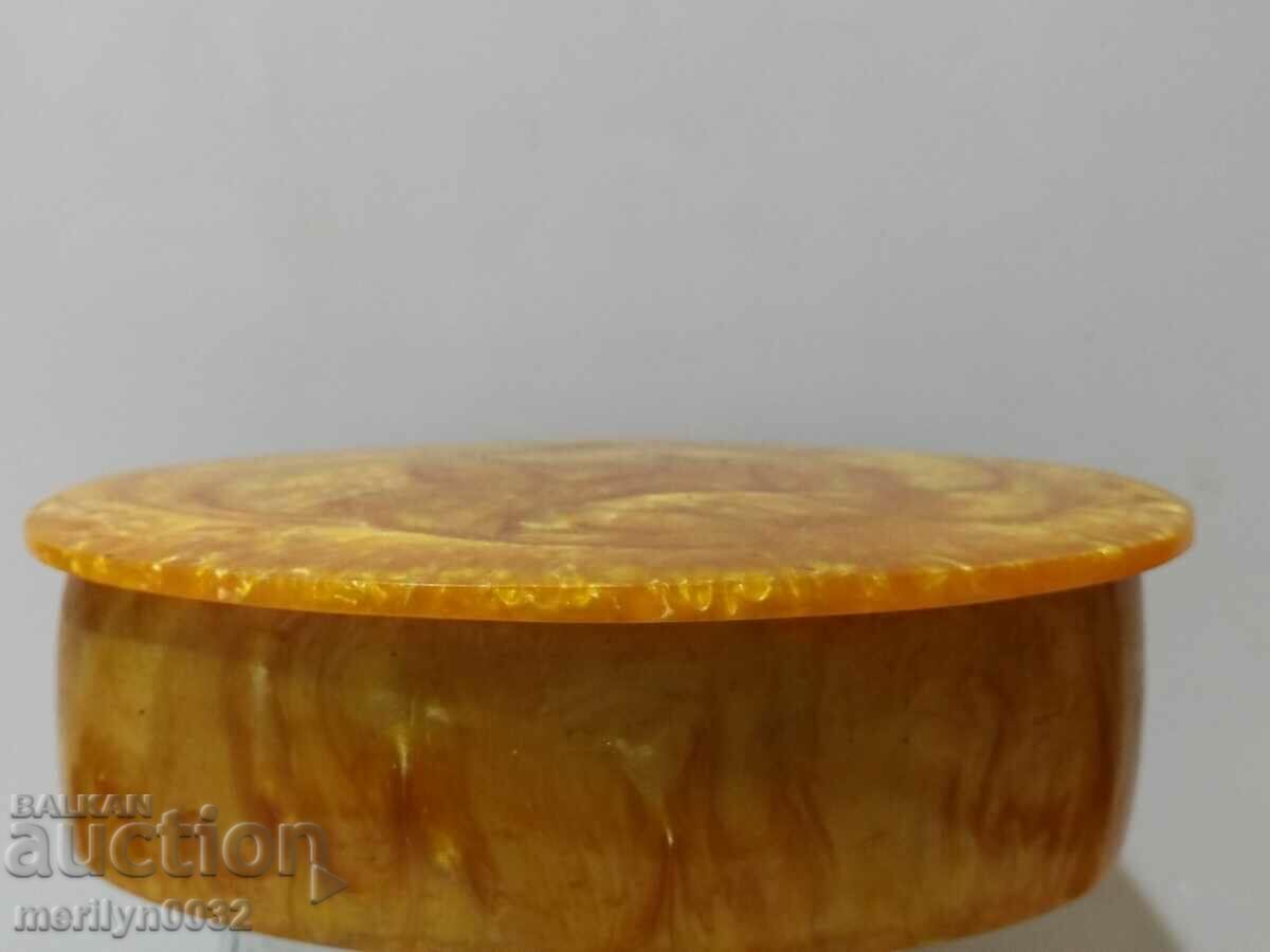 Bulgarian jewelry box artificial amber Catalin NRB - 6