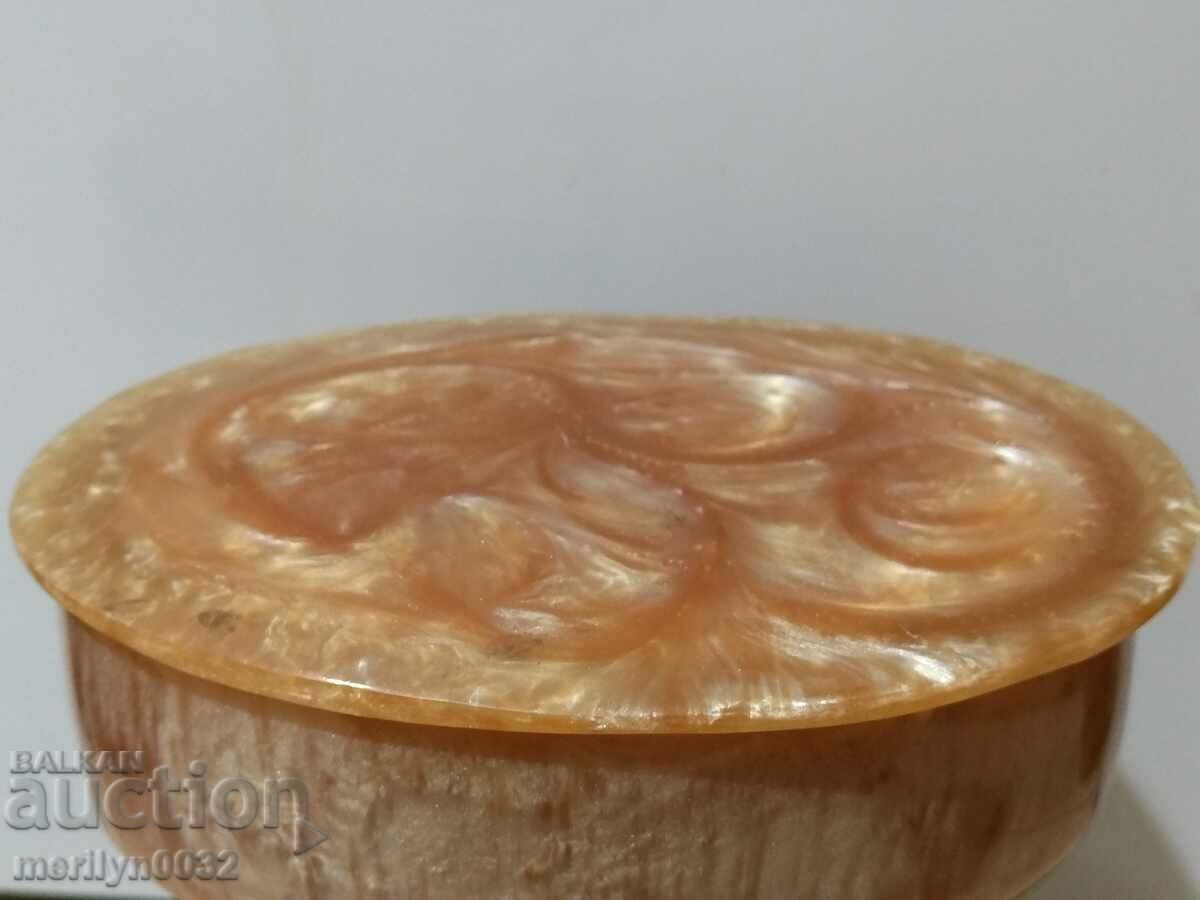 Bulgarian jewelry box artificial amber Catalin NRB with price 63.00 BGN | € 32.21