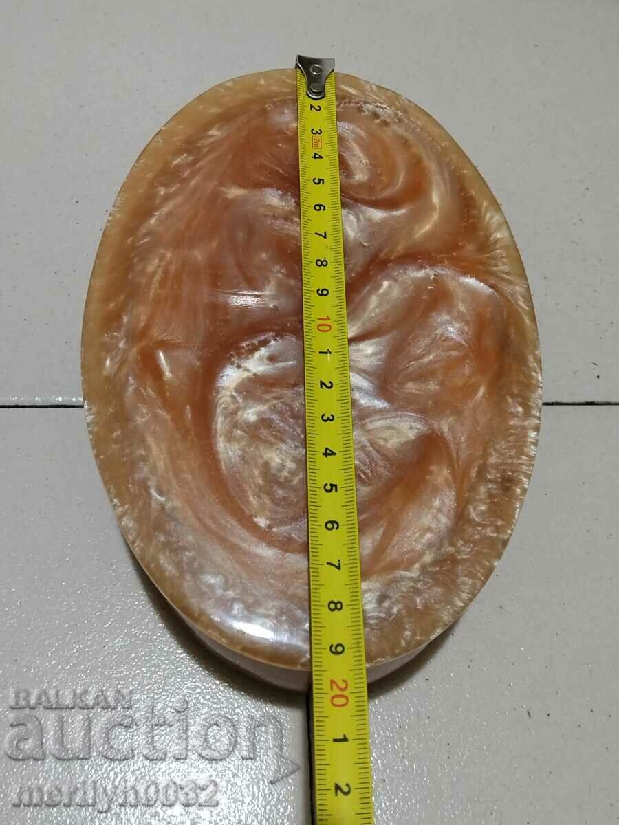 Bulgarian jewelry box artificial amber Catalin NRB - 5