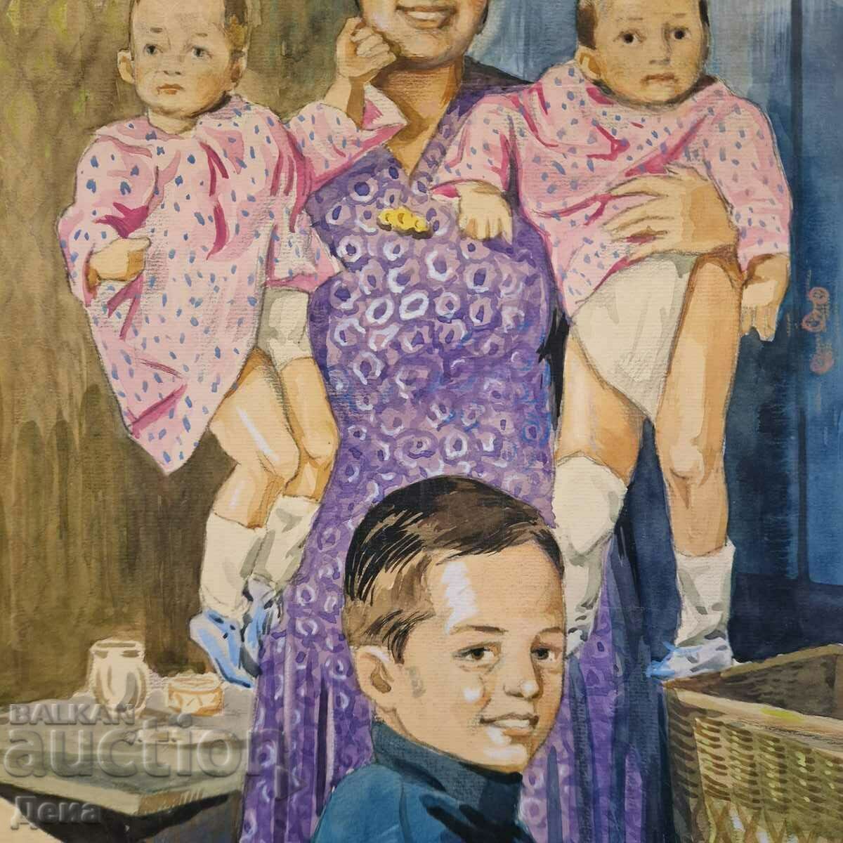 Delivery of K. Velyanov watercolor 1943