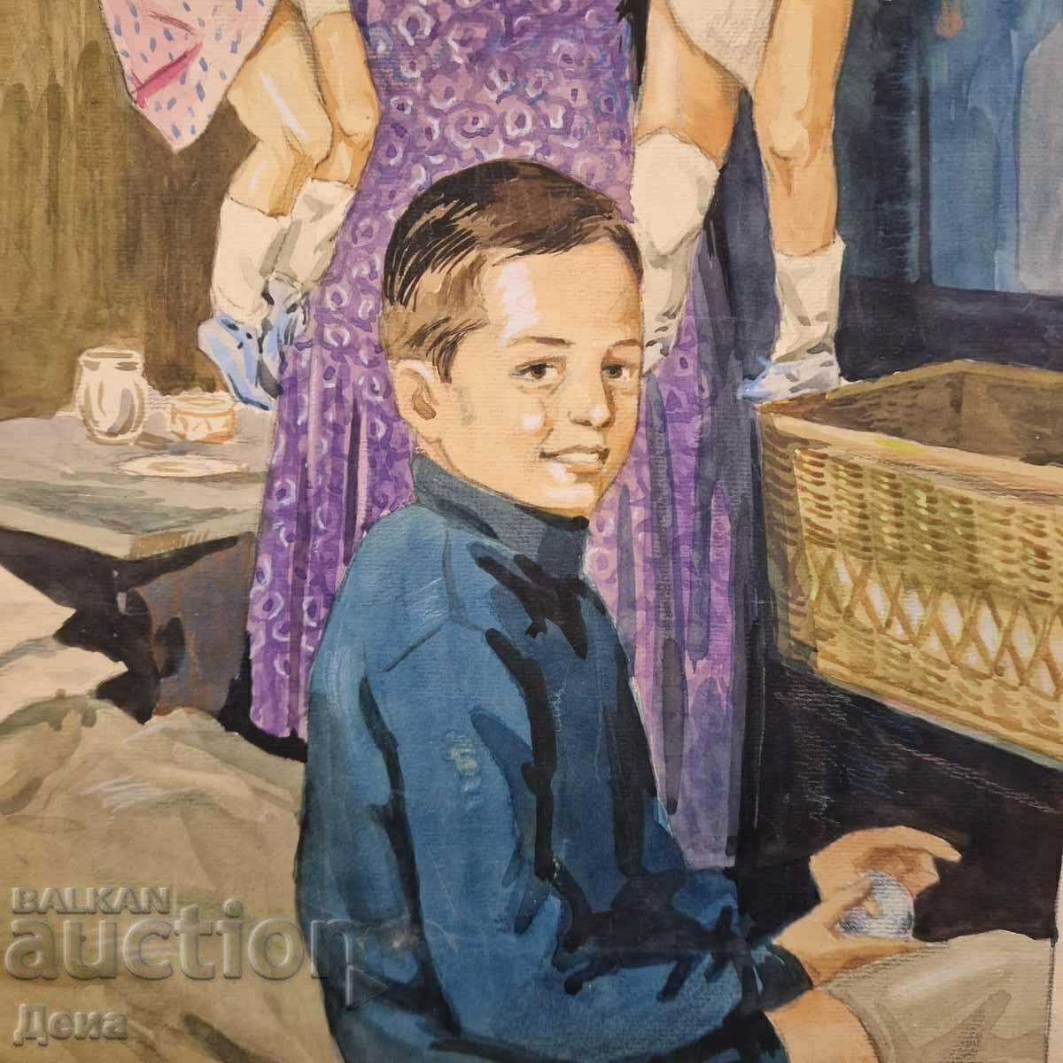 K. Velyanov watercolor 1943 - 5