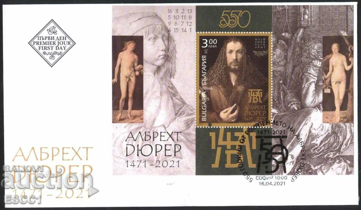 Φάκελος πρώτης ημέρας Painting Dürer 2021 από τη Βουλγαρία