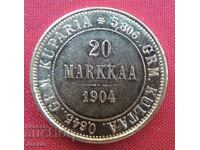 20 Markkaa 1904 Finlanda AU (aur)