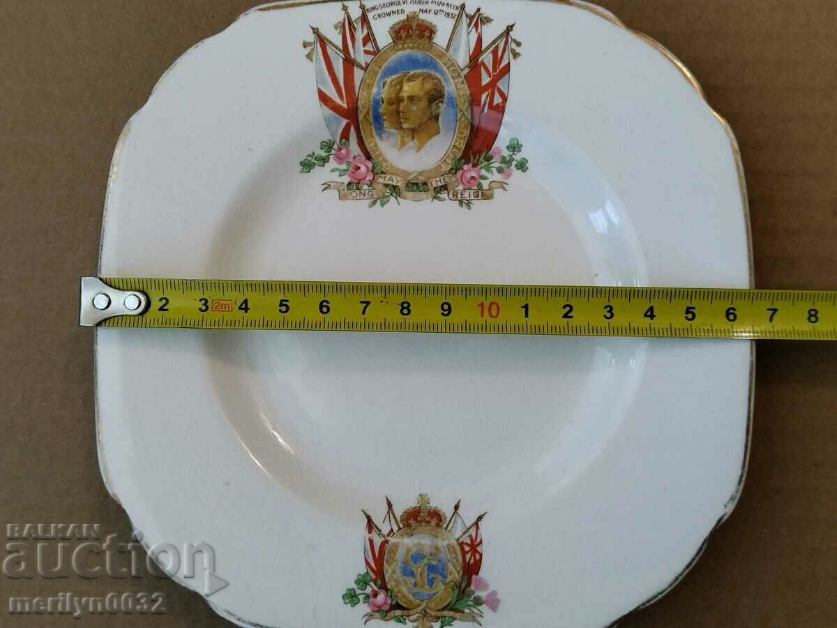 Delivery of English Porcelain Jubilee Plate 1937 King George 6th
