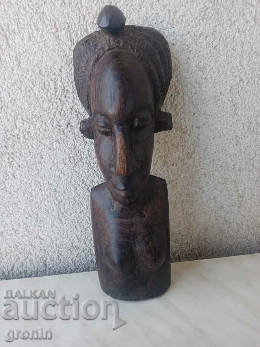 Cap, sculptură în bust, lemn de fier, Africa, rar, figură - 7 Cap, sculptură în bust, lemn de fier, Africa, rar, figură - 7