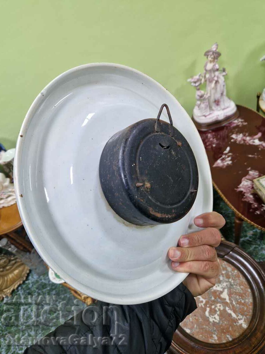 Σπάνιο ρολόι από πορσελάνη αντίκα Junghans - 6