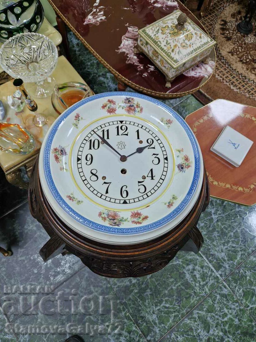 Rare antique Junghans porcelain clock