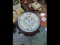 Rare antique Junghans porcelain clock