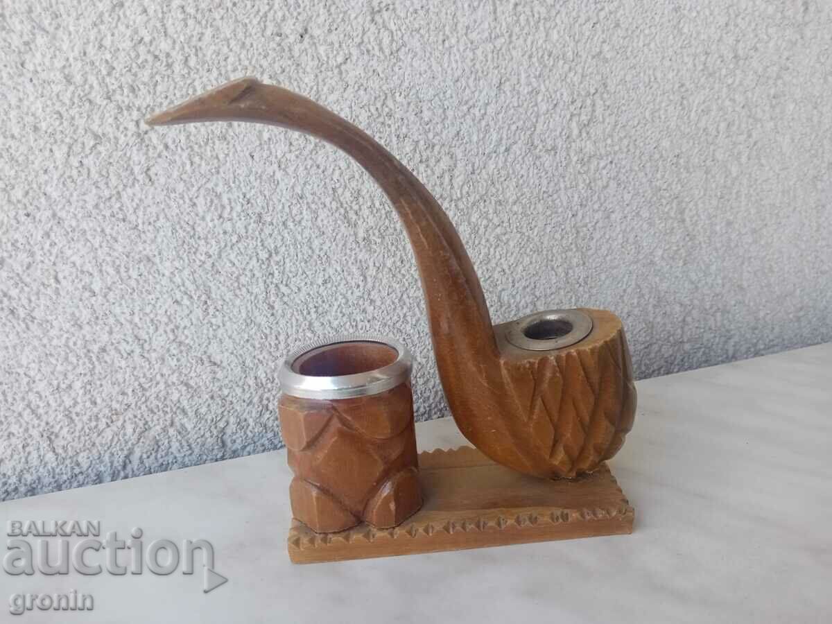 Σωλήνας, ξυλογλυπτική, ειδώλιο, vintage - 5