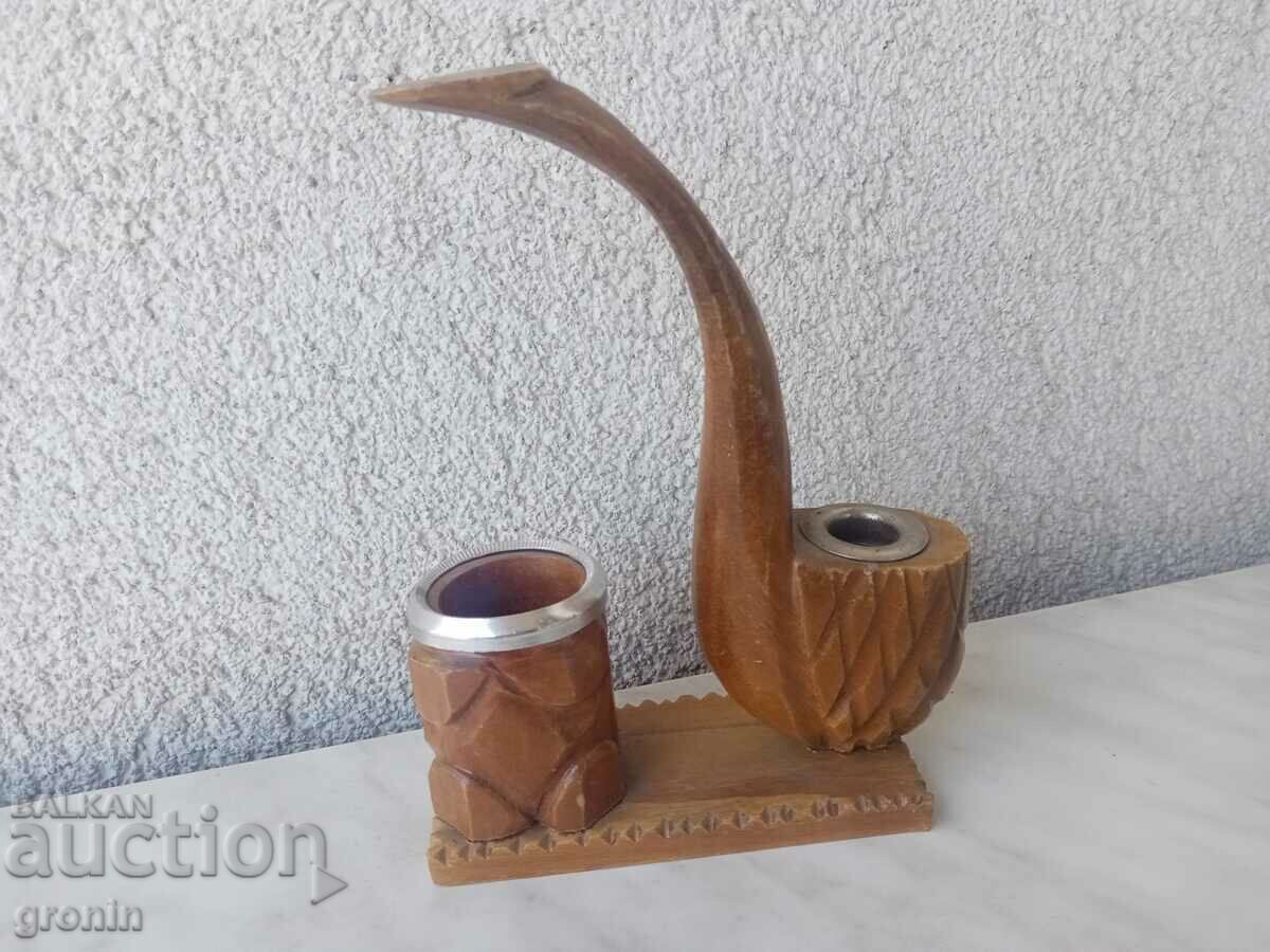 Pipa, sculptura in lemn, figurina, vintage - 7