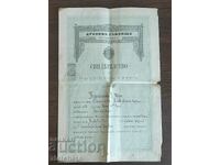 Samokov Theological School, Certificate of completed course