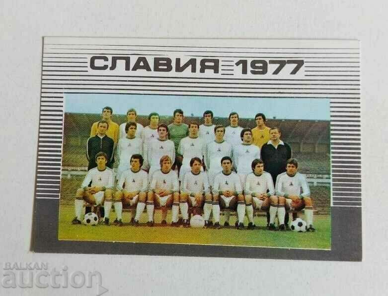 .1977 SLAVIA SOCCER CALENDAR CALENDAR