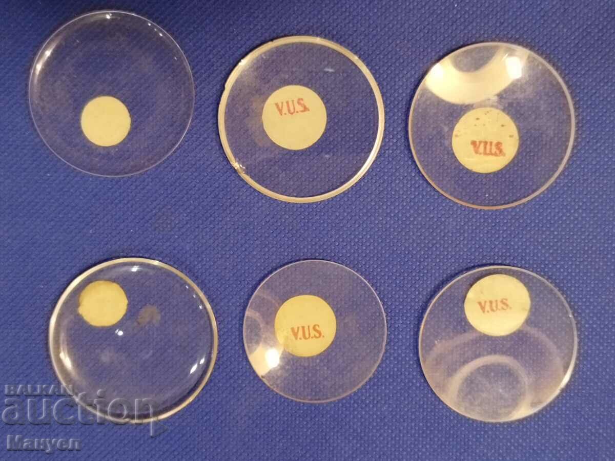 Old original glasses for pocket watches - 6 pieces. with price 29.90 BGN | € 15.29 Old original glasses for pocket watches - 6 pieces. with price 29.90 BGN | € 15.29