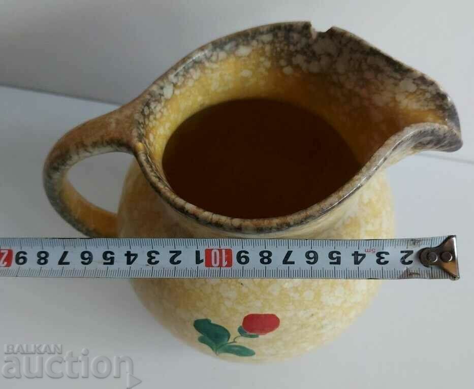 .OVER 100 YEARS OLD GERMAN HAND PAINTED DITMAR CERAMIC JUG with price 29.00 BGN | € 14.83 .OVER 100 YEARS OLD GERMAN HAND PAINTED DITMAR CERAMIC JUG with price 29.00 BGN | € 14.83