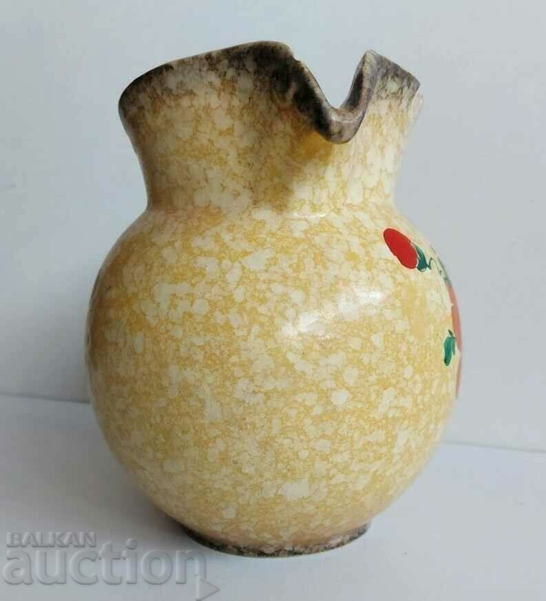 Auction .OVER 100 YEARS OLD GERMAN HAND PAINTED DITMAR CERAMIC JUG Auction .OVER 100 YEARS OLD GERMAN HAND PAINTED DITMAR CERAMIC JUG