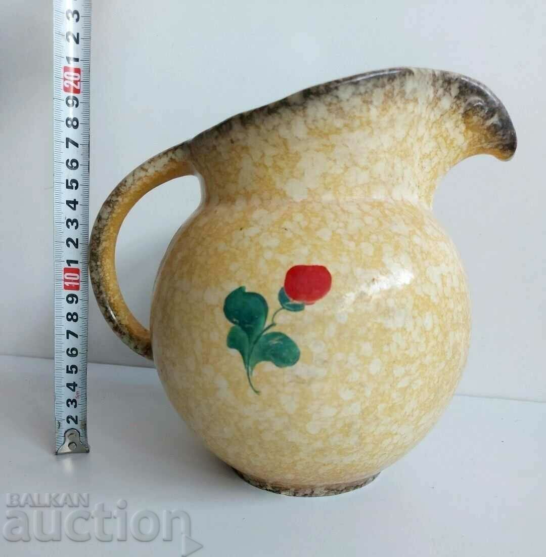 .OVER 100 YEARS OLD GERMAN HAND PAINTED DITMAR CERAMIC JUG - 6 .OVER 100 YEARS OLD GERMAN HAND PAINTED DITMAR CERAMIC JUG - 6