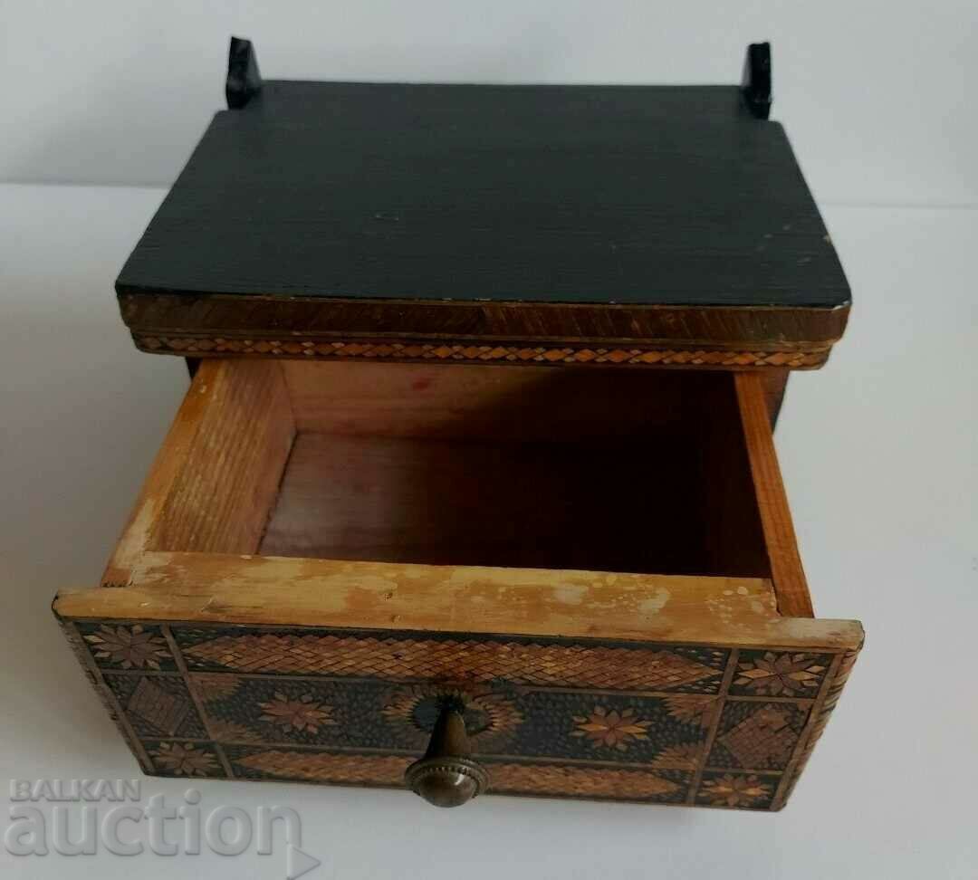 .SMALL CABINET JEWELERS BOX INTARZY PERFECT CONDITION - 7 .SMALL CABINET JEWELERS BOX INTARZY PERFECT CONDITION - 7