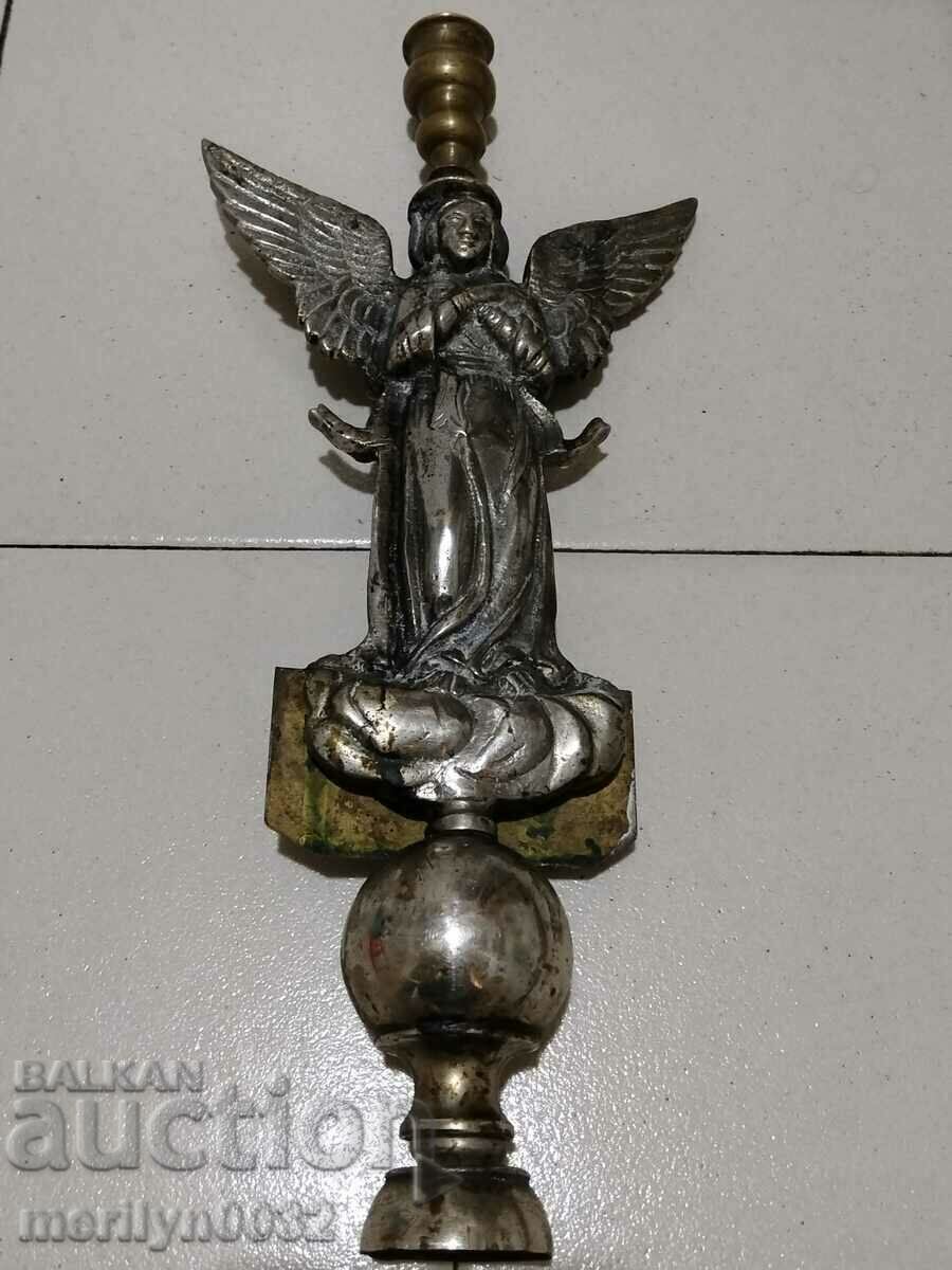 Bronze donation decoration figure of the Angel of the Shepherd 1930 candle with price 275.00 BGN | € 140.61 Bronze donation decoration figure of the Angel of the Shepherd 1930 candle with price 275.00 BGN | € 140.61