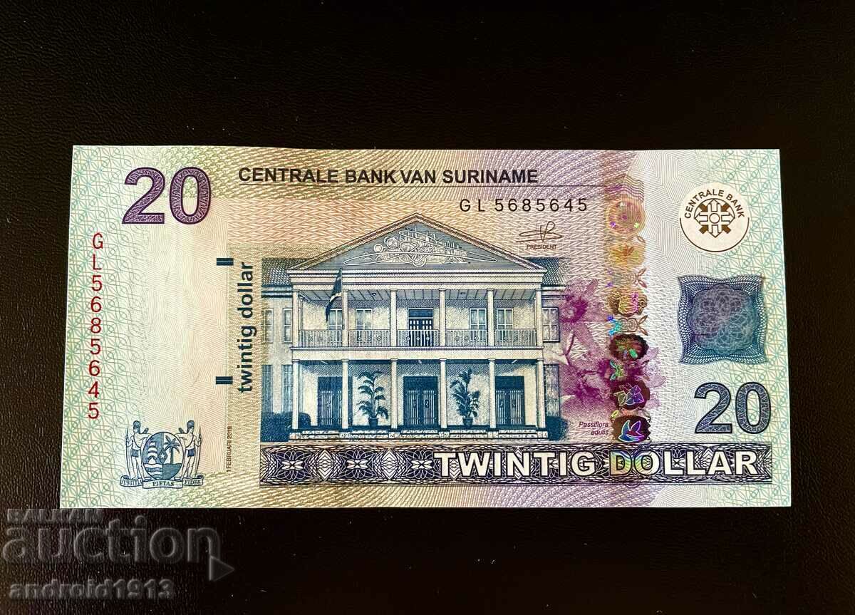 SURINAME - 20 GUILDENS 2019, UNC with price 19.98 BGN | € 10.22 SURINAME - 20 GUILDENS 2019, UNC with price 19.98 BGN | € 10.22